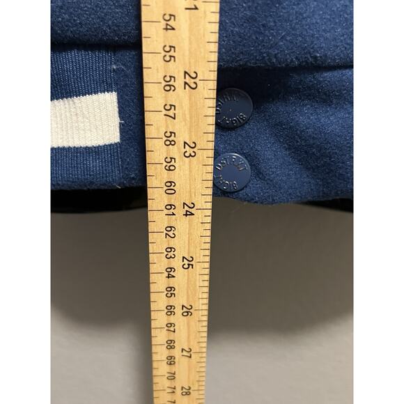 LOTR 8ighth Dstrkt Mens Royal Blue Long Sleeve Snap Bomber Jacket Size M - Picture 9 of 12